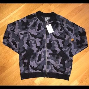 Barefoot Dreams CozyChic Camo Zip-up Bomber